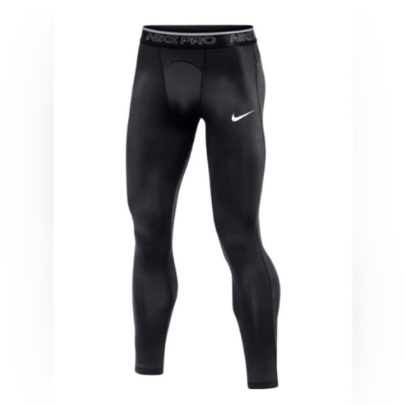 FLAWED Nike Black Pro Training Tights Size Medium - Picture 1 of 4